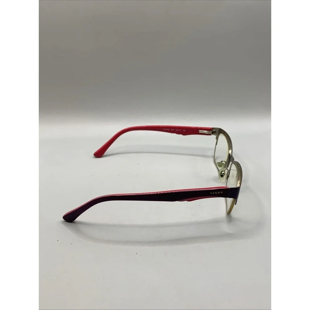 Vogue Eyeglasses VO3918 848 52-17-135 Purple Gold Rectangle Full Rim Frame Only